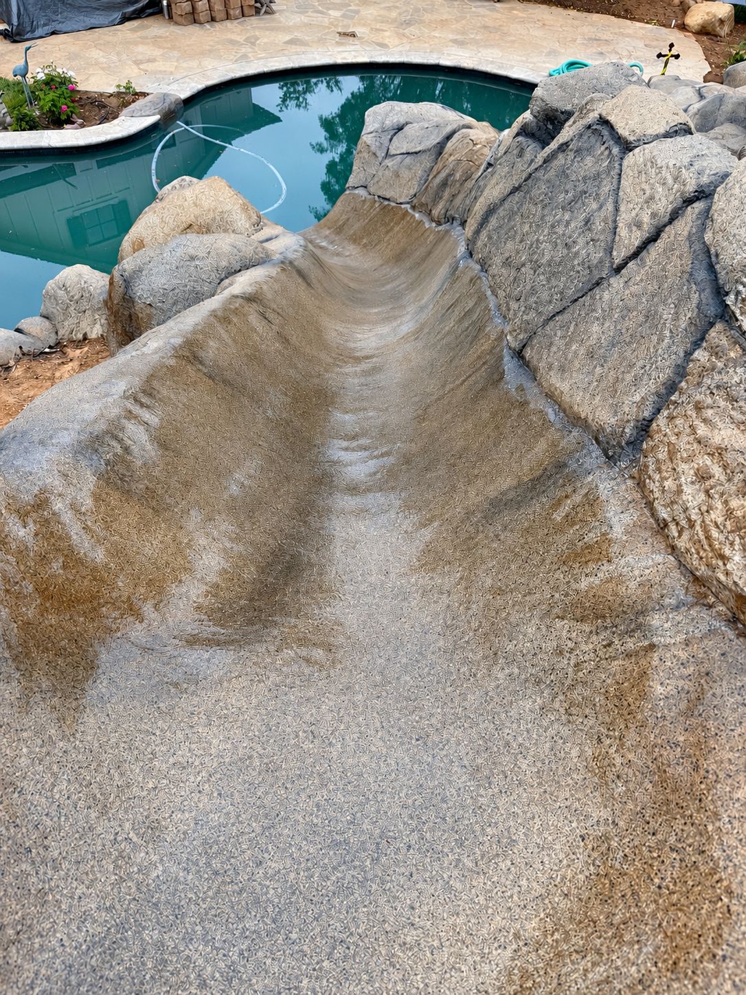 Restored rock waterslide
